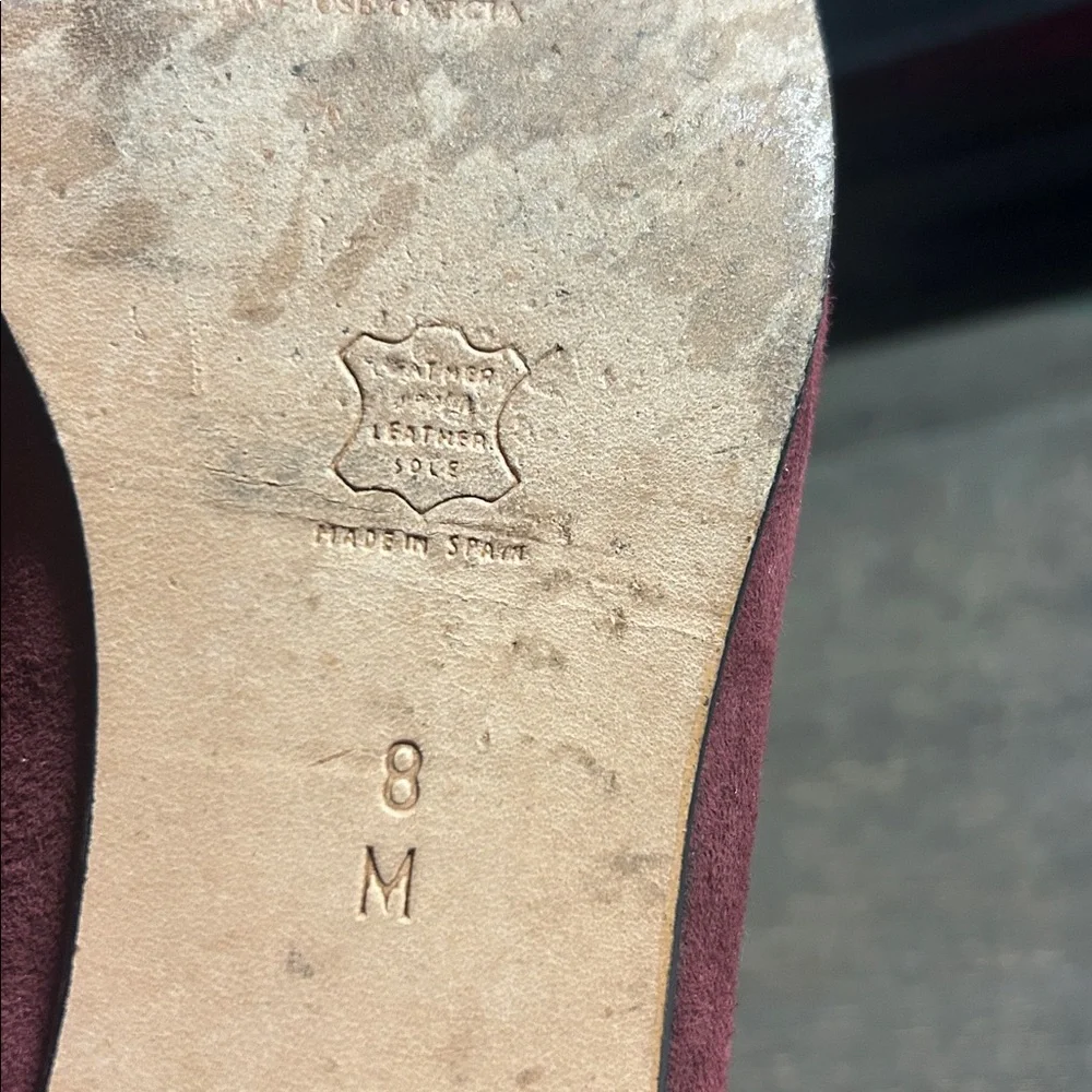 Juan José García‎ women's suede loafers size 8 woven detail